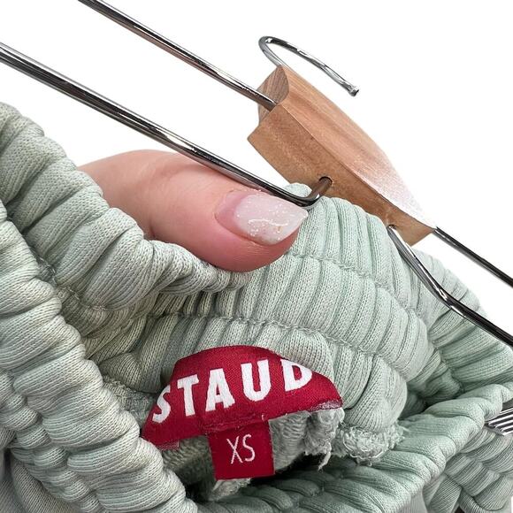 Staud Wide Leg Sweatpants Sage Green Beaded‎ Drawstring Waist Size XS **Flawed - Picture 10 of 10